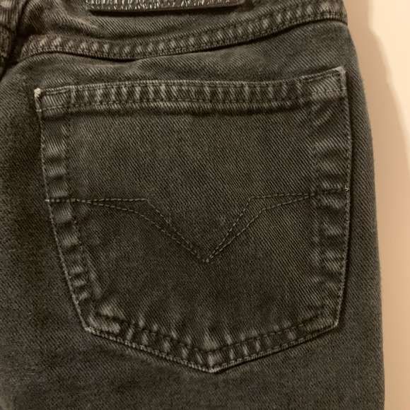 Versace High Waist Straight Leg Black Denim Jeans - Picture 7 of 15